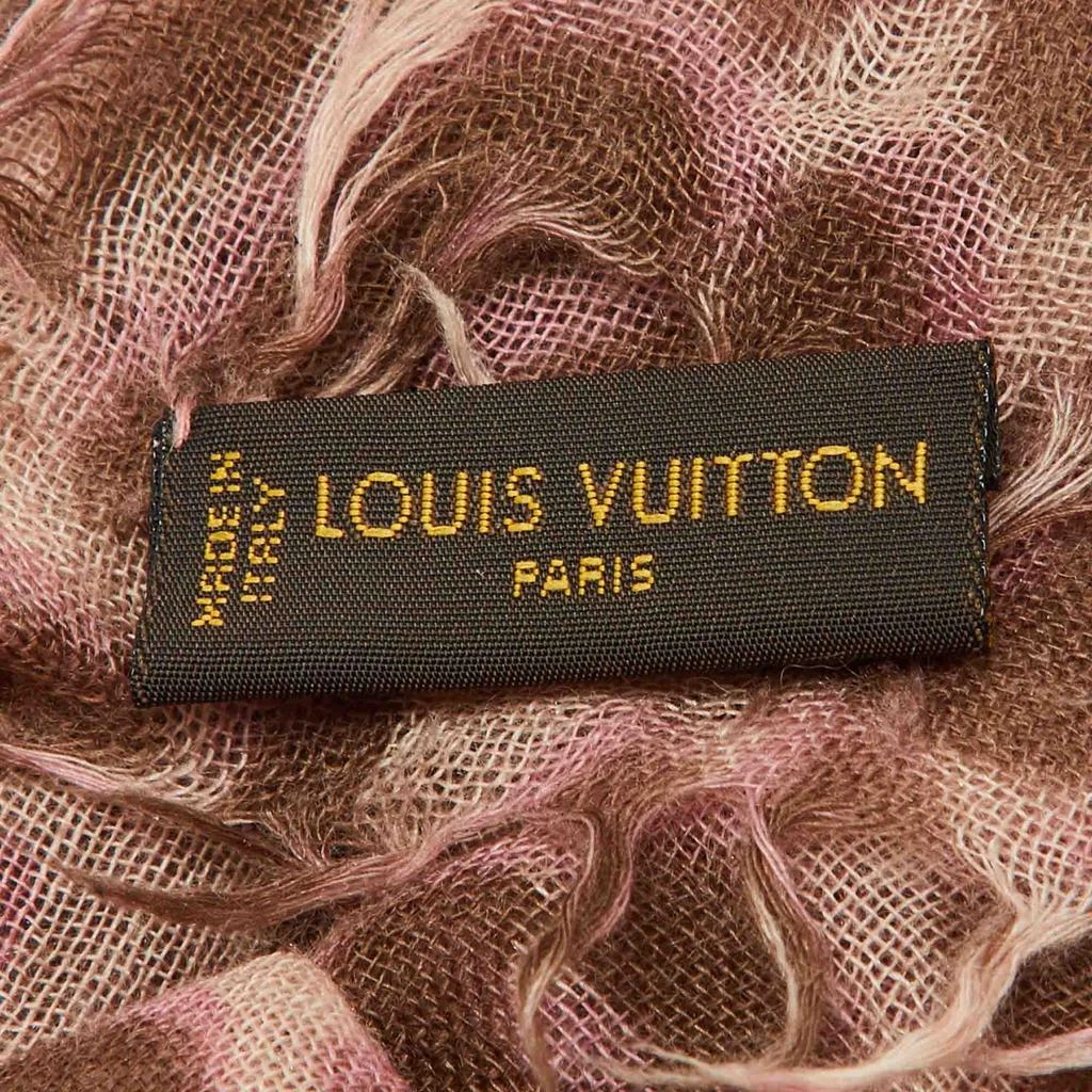 Louis Vuitton Louis Vuitton X Stephen Sprouse Pink/Brown Leopard Graffiti Print Cashmere & Silk Scarf 5