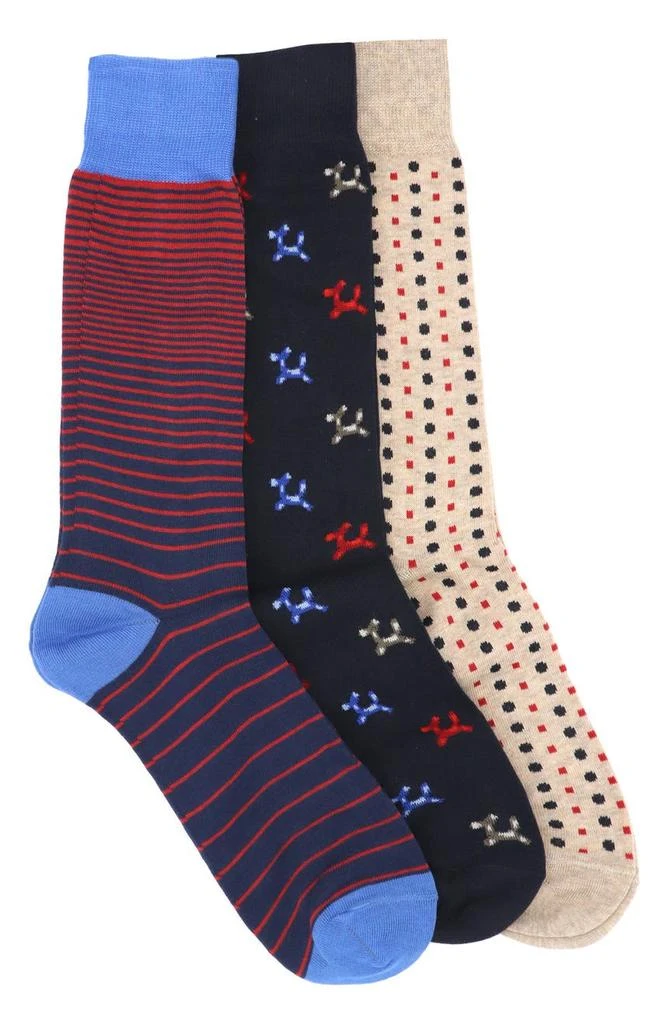 Lorenzo Uomo 3-Pack Cotton Crew Socks 1
