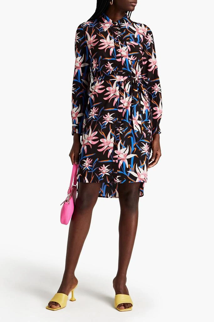 DIANE VON FURSTENBERG Prita floral-print crepe de chine shirt dress 2