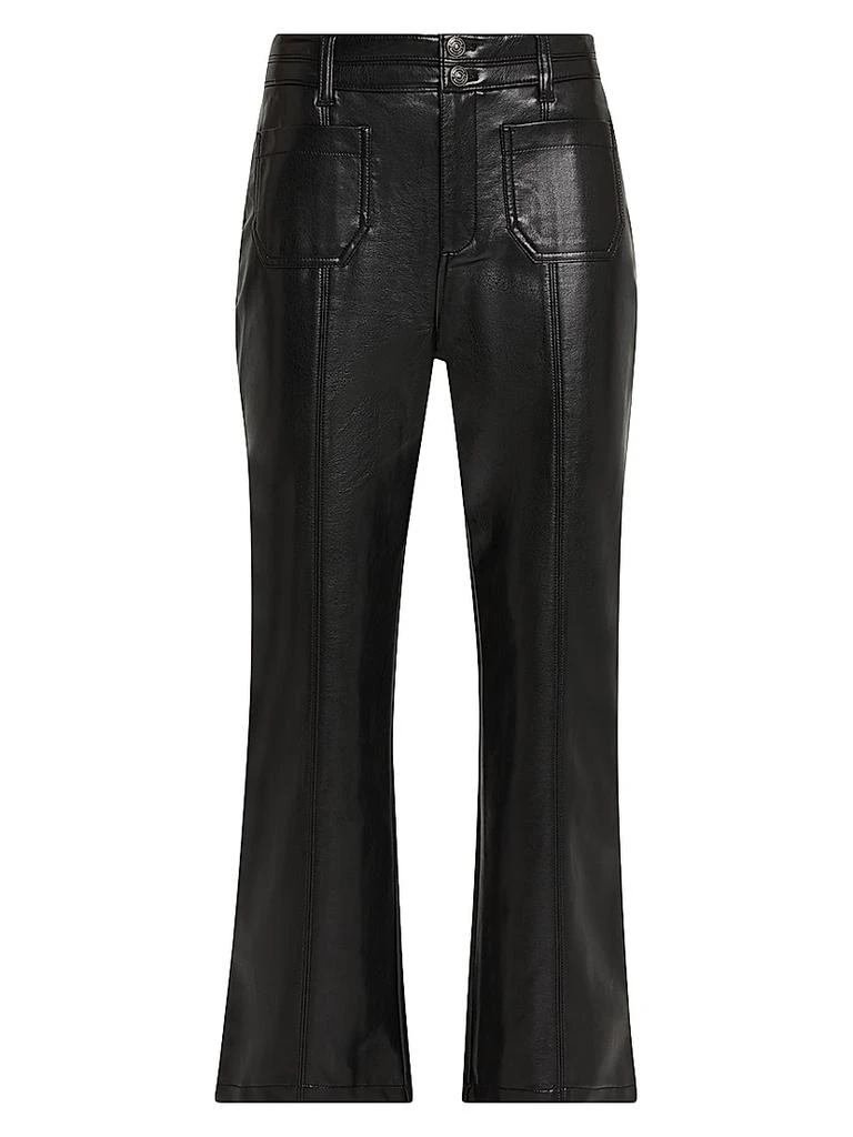 Cinq à Sept Dorothea Faux Leather Cropped Flare Pants