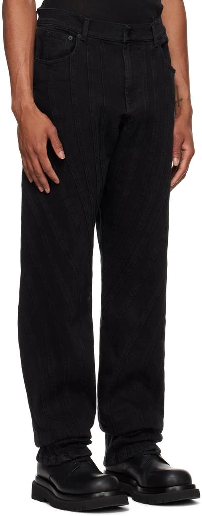 Mugler Black Spiral Jeans 2