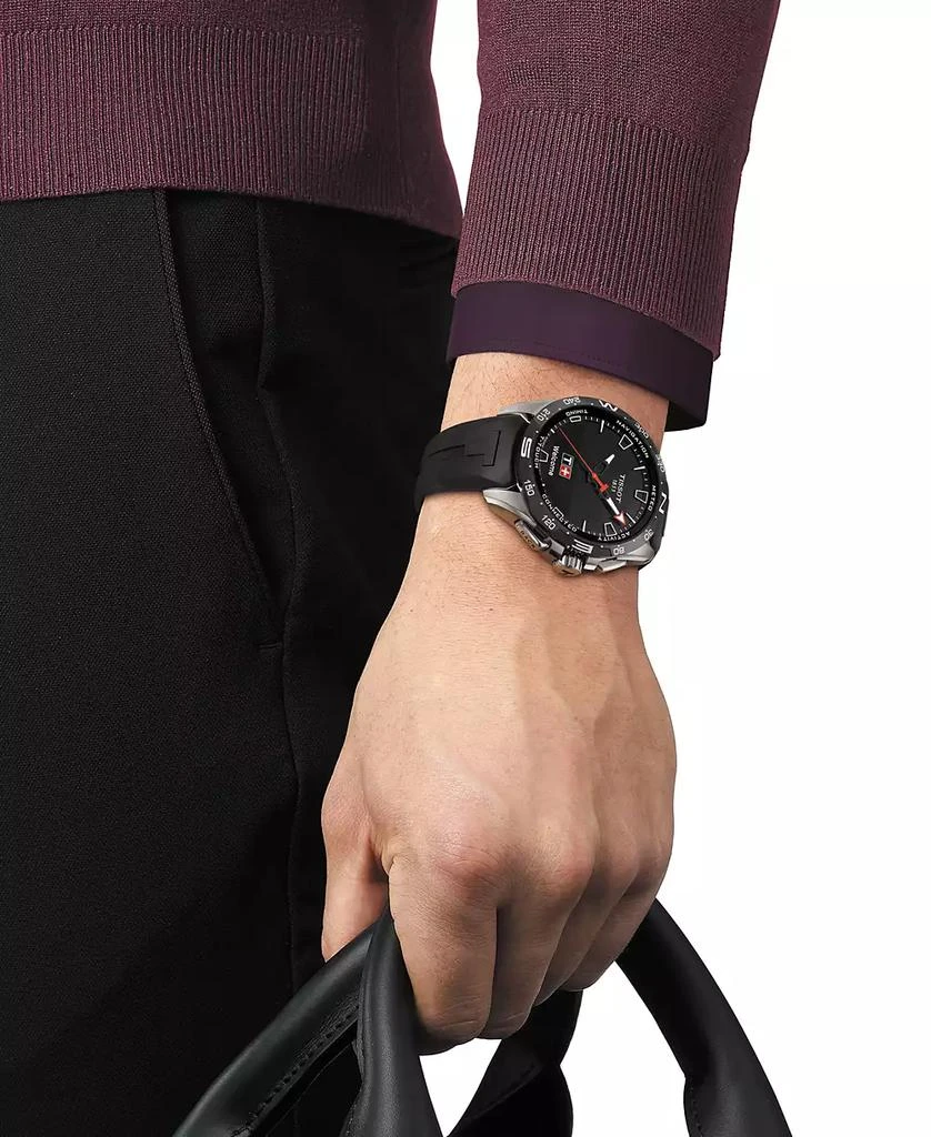 Tissot Men's Swiss T-Touch Connect Solar Black Rubber Strap Smart Watch 48mm 11