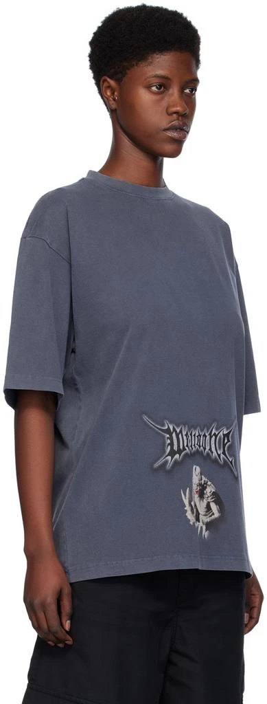 We11done Navy Vintage Monster T-Shirt 2