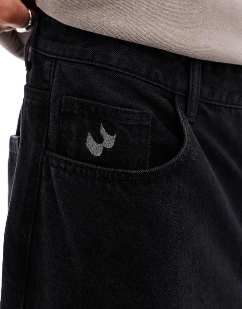Bershka Bershka standard fit jeans in black 4