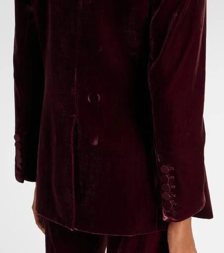 VERONICA BEARD Ellette double-breasted velvet blazer 5