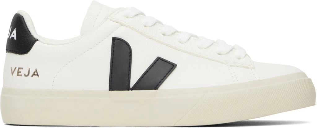 Veja White & Black Campo Leather Sneakers 1