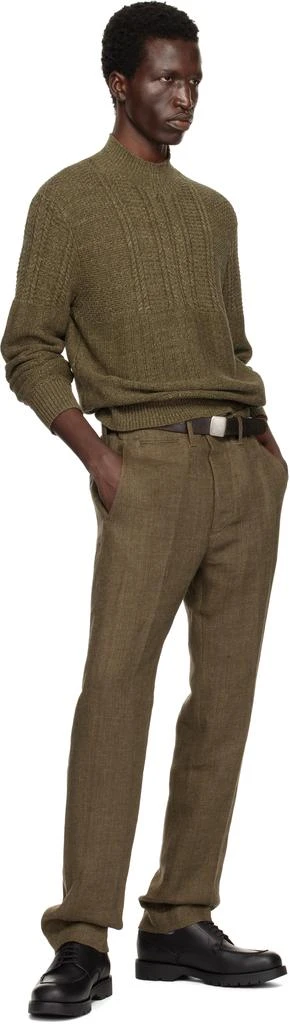 RRL Green Cotton Mockneck Sweater 4