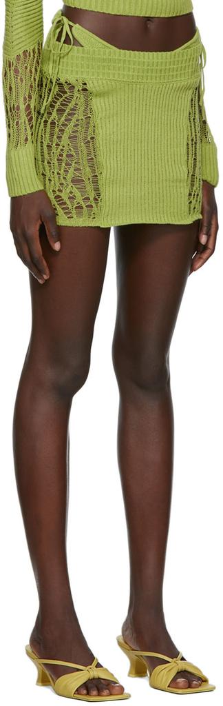 Danielle Guizio SSENSE Exclusive Green Miniskirt