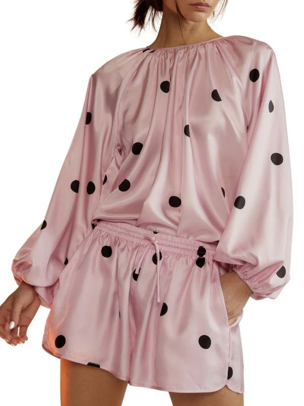 Cynthia Rowley Alice Polka Dot Silk Blouse 2