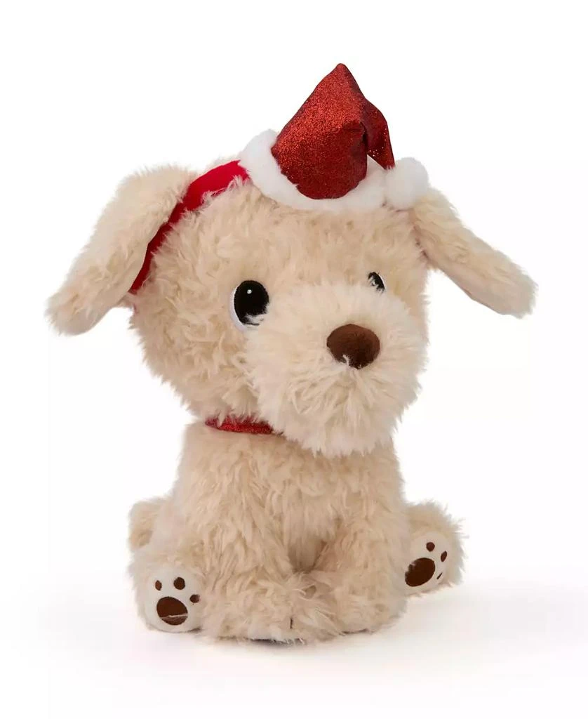 Geoffrey
s Toy Box 10" Golden Retriever with Christmas Hat Plush Toy, Created for Macy
s