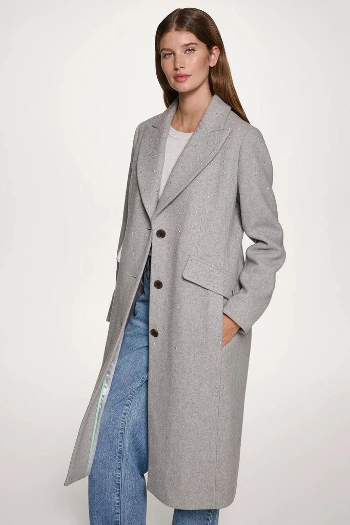 DKNY SINGLE BREASTED WOOL COAT 3
