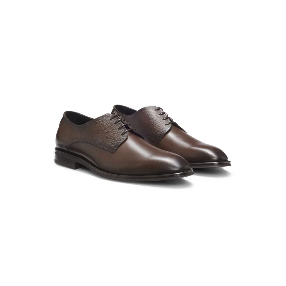 Hugo Boss Derby shoes in textured and smooth leather