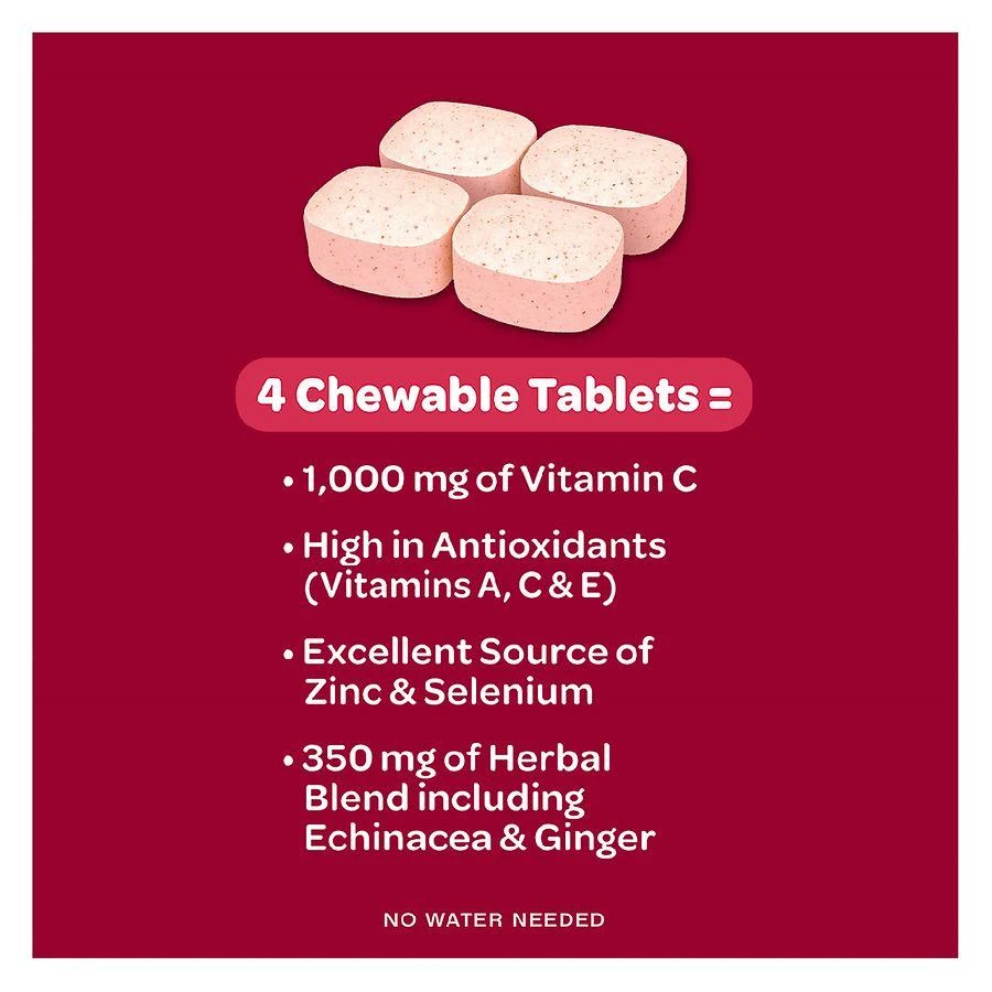 Airborne Immune Support Chewable Tablets Minerals & Herbs with Vitamin C, E, Zinc Very Berry 8