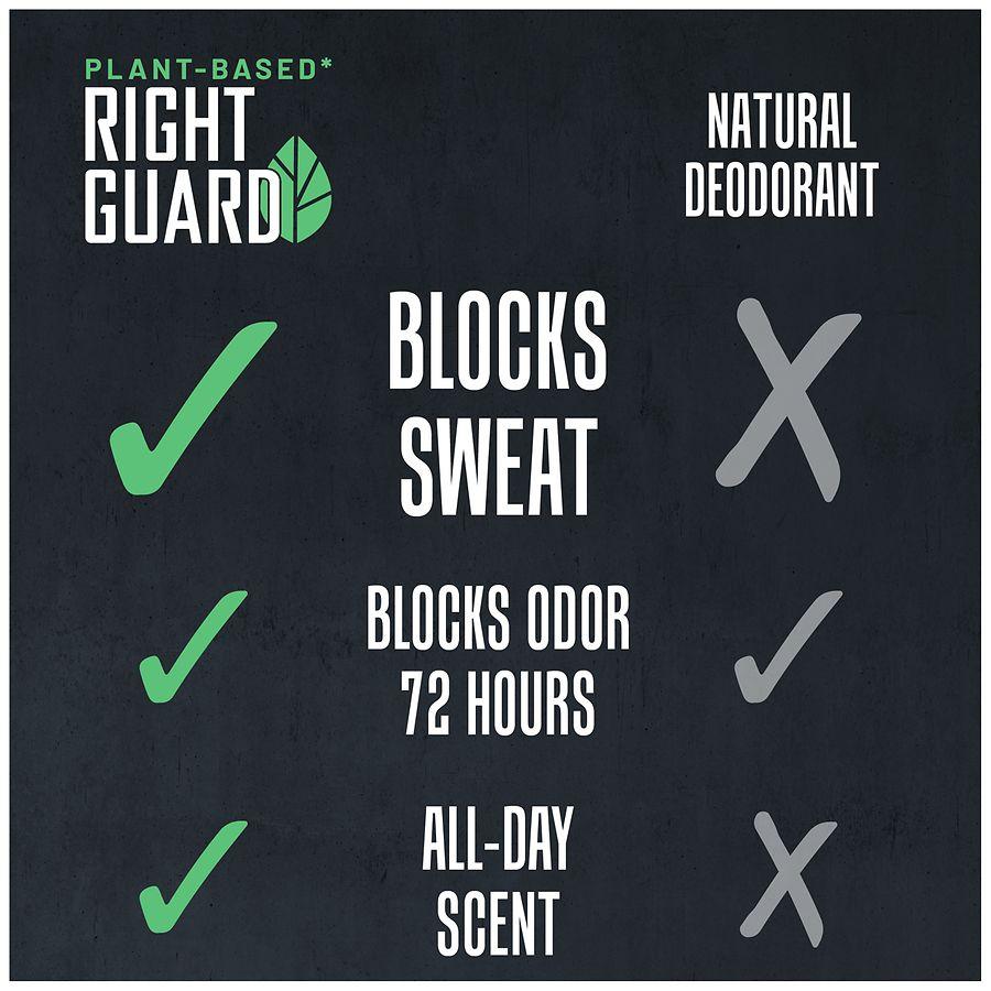 Right Guard Plant-Based Deodorant 
Antiperspirant Mountain Fresh