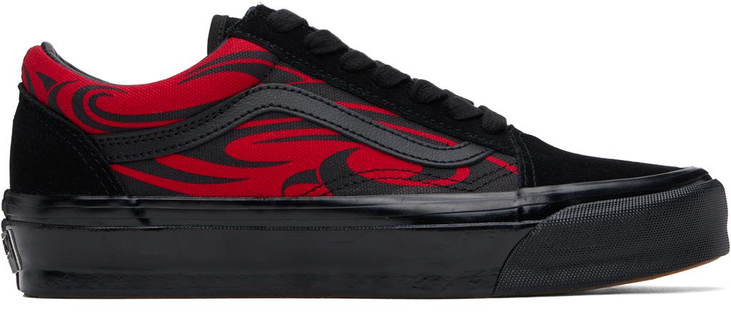 Vans Black & Red Premium Old Skool Sneakers