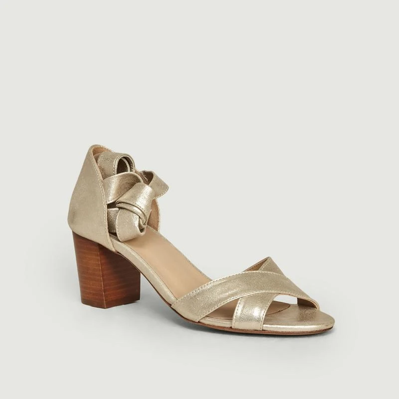 Bobbies Paris La Papillonneuse leather sandals Or Sablé BOBBIES PARIS 1