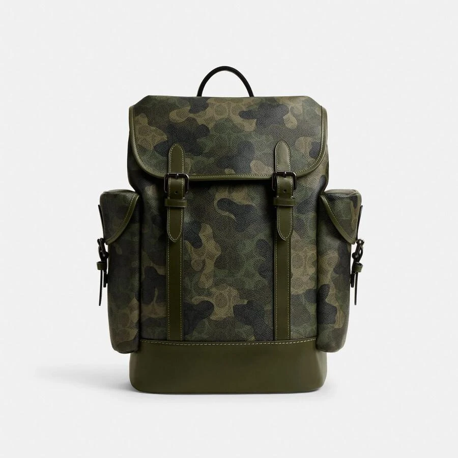 Coach Hitch Backpack In Signature Camo Print