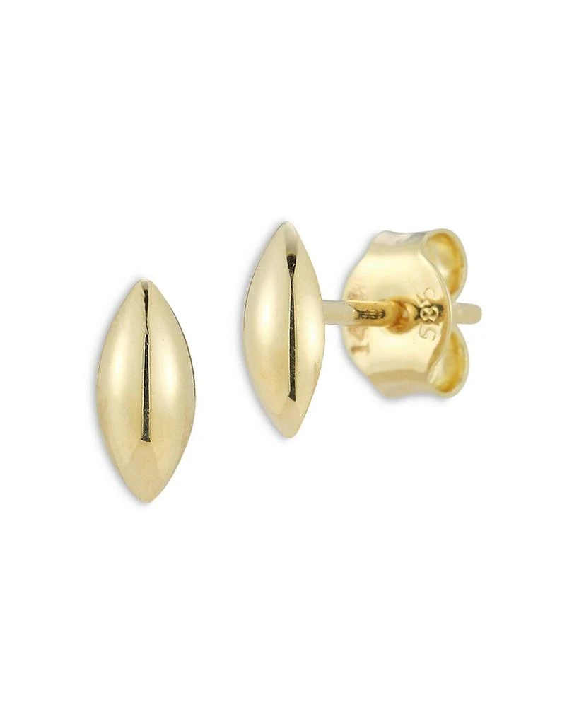 Alberto Amati 14K Yellow Gold Polished Navette Stud Earrings 1