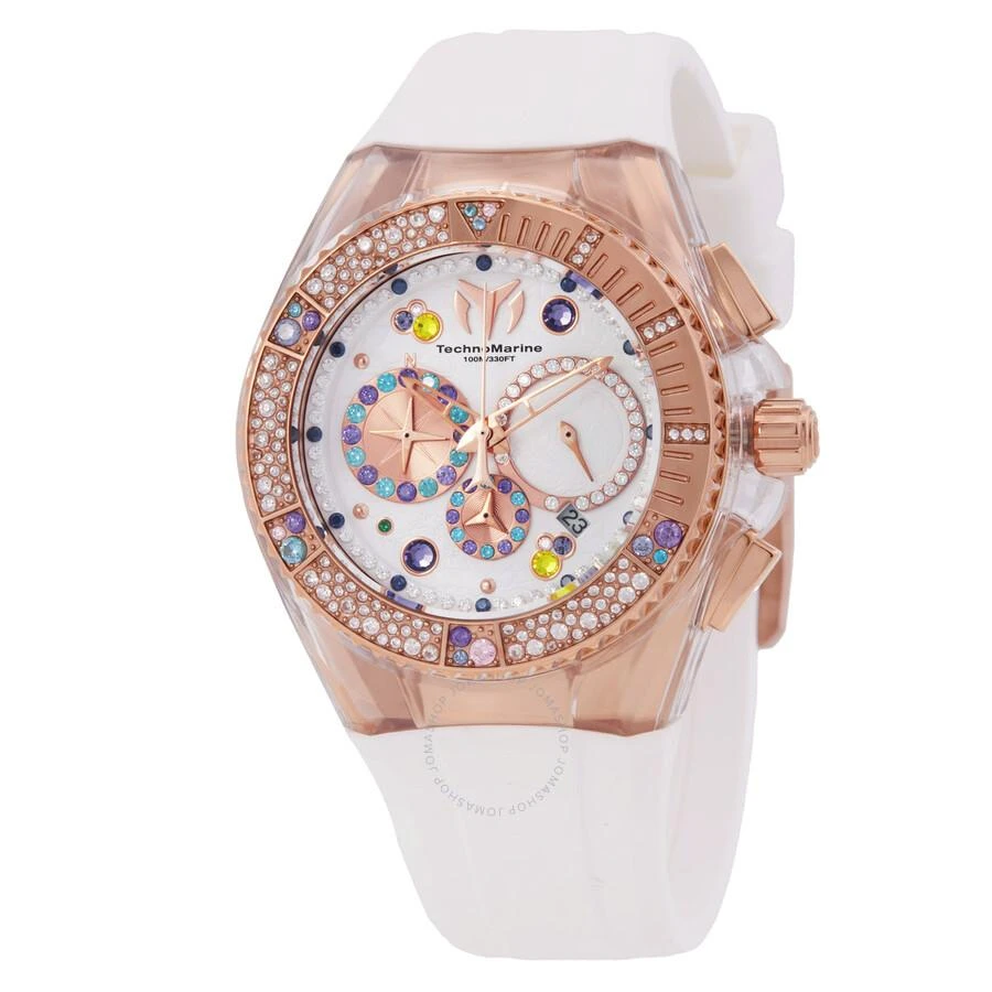 TechnoMarine Cruise Chronograph Quartz Crystal White Dial Ladies Watch TM-120002 1