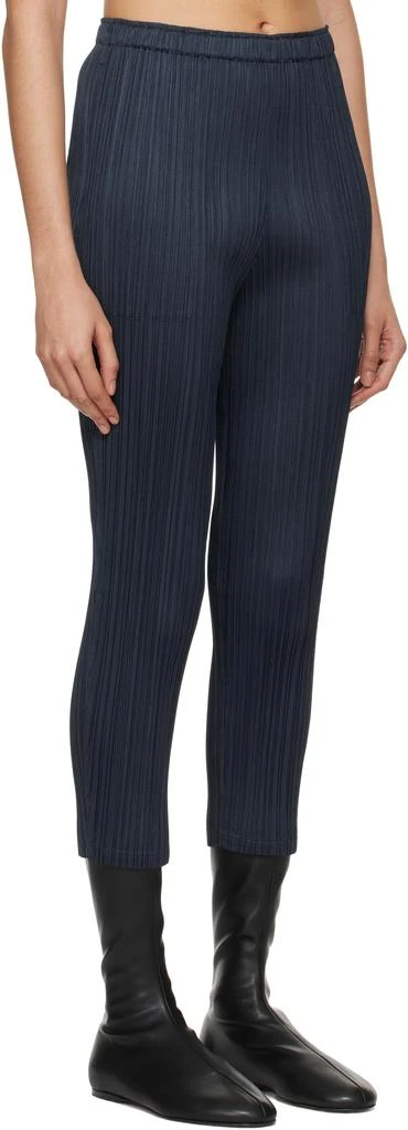 Pleats Please Navy Wormhole Trousers 2