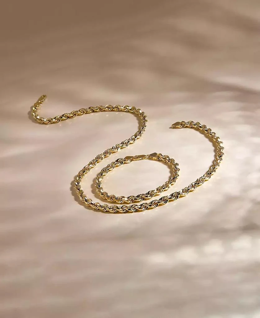 Macy
s Lightweight Rope Chain Necklace (5.5mm) in 10k Yellow Gold, 22" 5