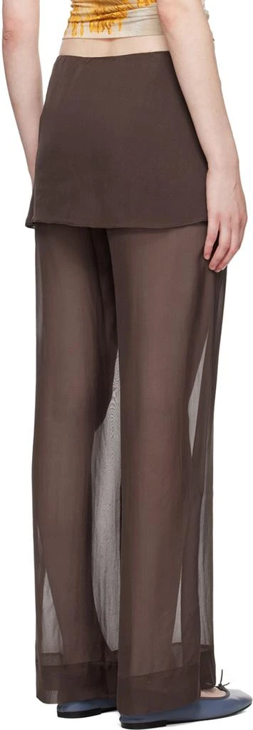 Paloma Wool Brown Silk Archive Trousers 3
