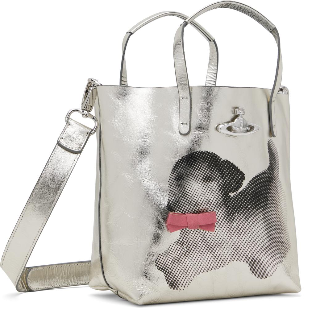 Vivienne Westwood Silver Small Studio Shopper Tote