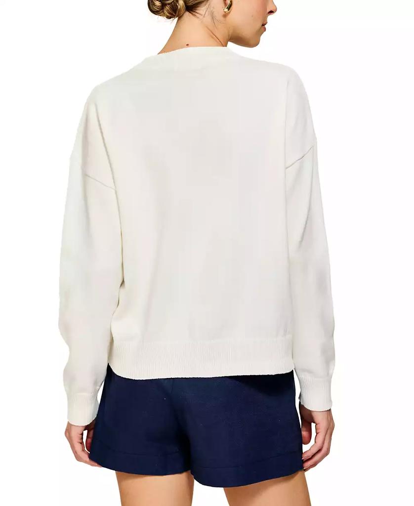 Line & Dot Women's Oyster Motif Crewneck Sweater