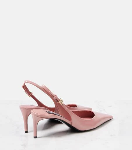 Dolce 
Gabbana Mun DG leather slingback pumps 2