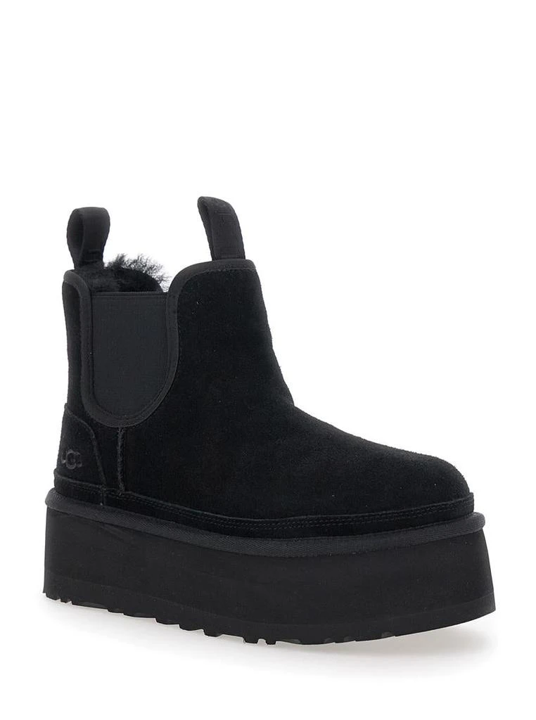 UGG 'Neumel' Black Ankle Boots With Platform In Suede Leather 2