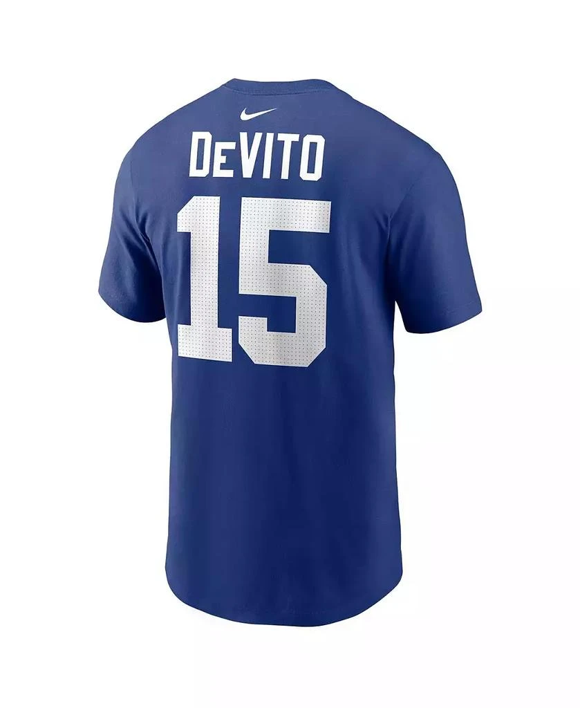 NIKE Men's Tommy DeVito Royal New York Giants Name and Number T-shirt 3