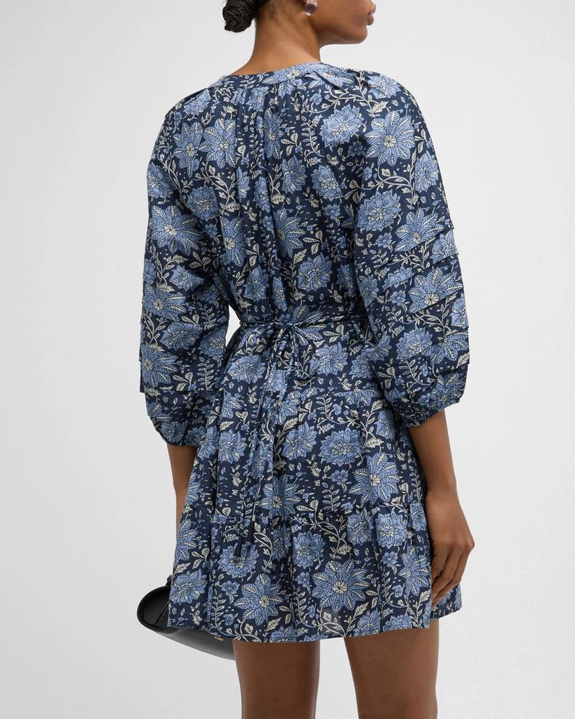 Apiece Apart Alessa Floral-Print Blouson-Sleeve Mini Dress 6