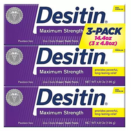 Desitin Desitin Maximum Strength Diaper Rash Paste 4.8 oz., 3 pk.