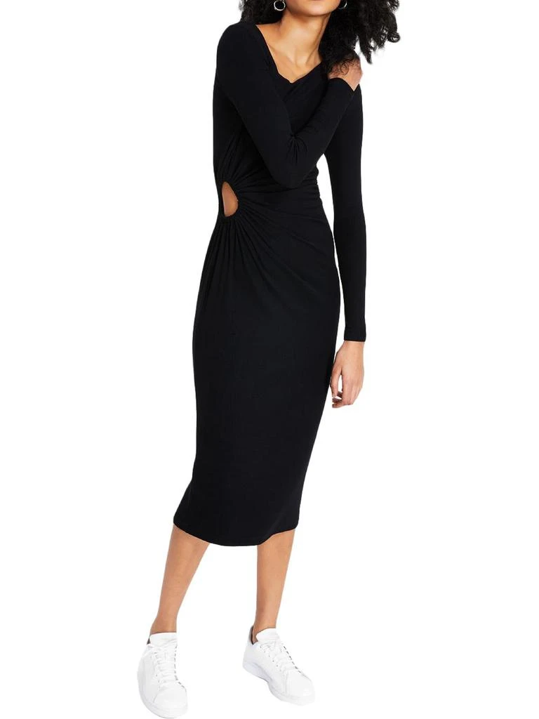 LNA Clothing Womens Knit Ribbed Maxi Dress 1