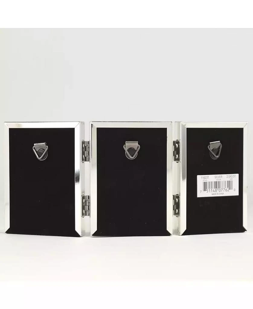 Lawrence Frames Metal Triple Picture Frame with Inner Beading, 2.5" x 3.5" 4