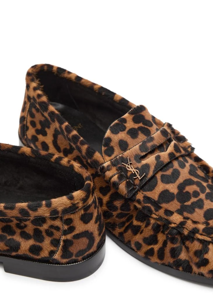 Yves Saint Laurent Le Loafer 15 leopard-print calf hair loafers 4