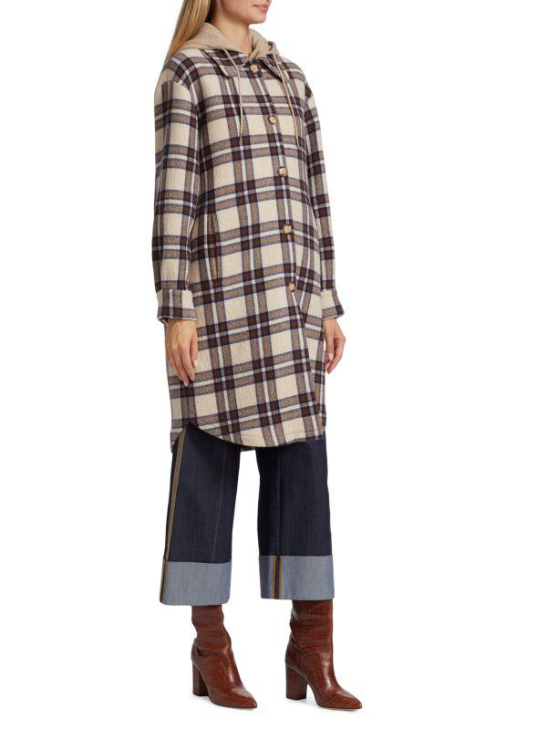 ba&sh Prago Wool-Blend Hooded Shacket