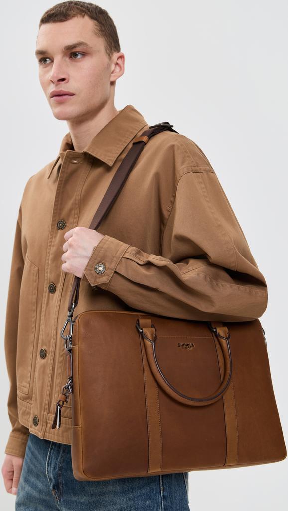 Shinola Navigator Leather Briefcase