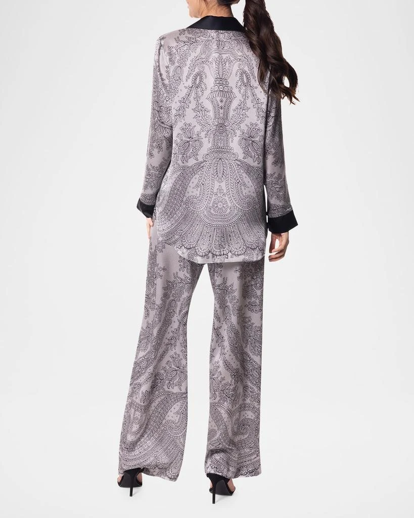 Christine Lingerie Bardot Floral-Print Silk Charmeuse Pajama Set 4
