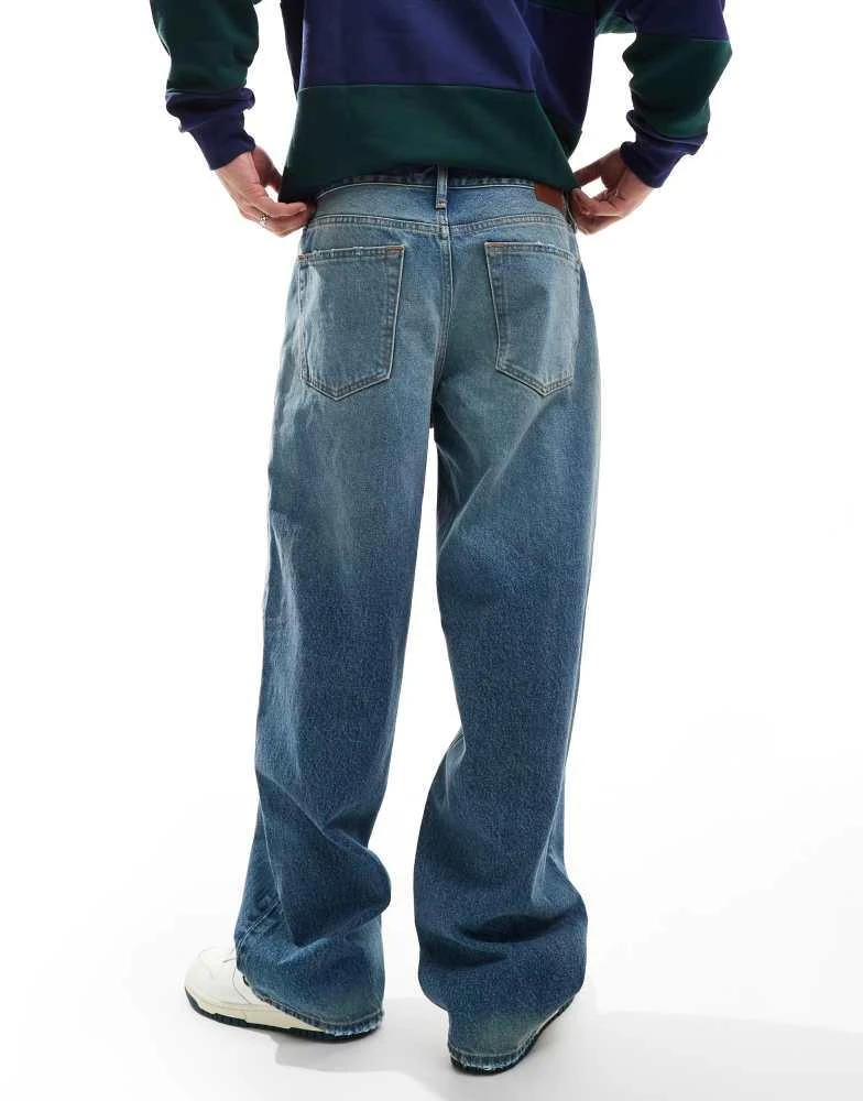 Abercrombie & Fitch Abercrombie & Fitch ultra baggy vintage wash jeans in dark wash 3