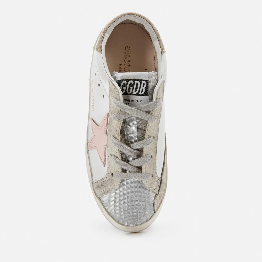 Golden Goose Golden Goose Toddlers' Checkered Glitter Toe Heel - White/Silver/Rose Quartz/Gold 3