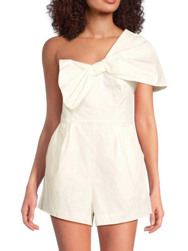 AMUR Kye Bow Shoulder Romper