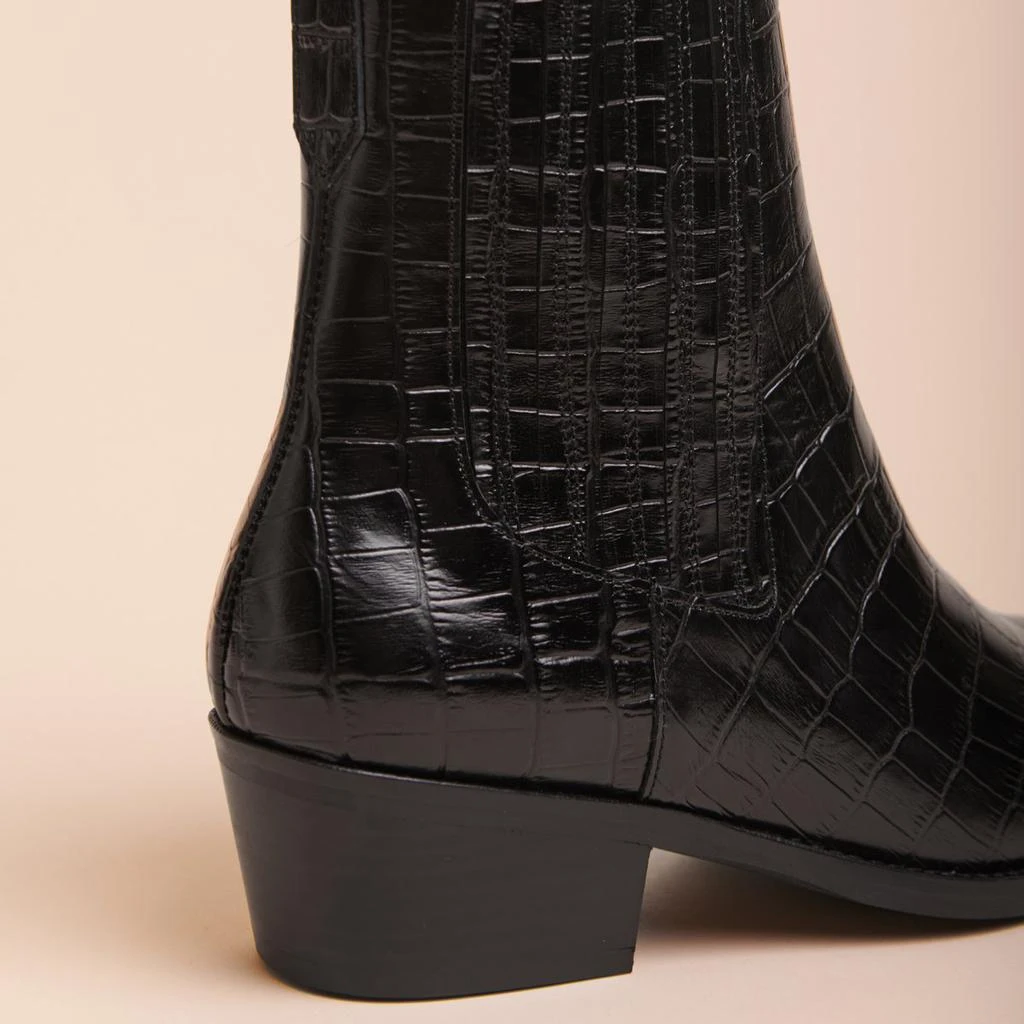 Anaki Anaki - Bottines Elizabeth - Croco Noir 3