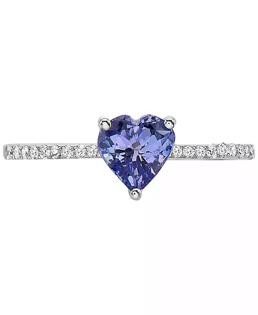 Effy EFFY® Tanzanite (5/8 ct. t.w.) & Diamond (1/10 ct. t.w.) Heart Ring in Sterling Silver 5