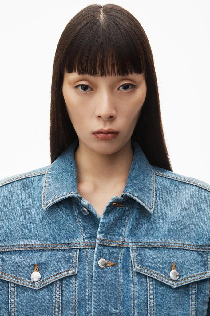 Alexander Wang oversized trucker jacket in brushed denim 5