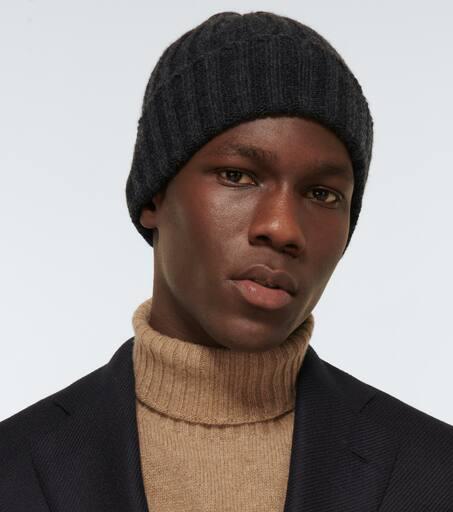 Thom Sweeney Ribbed cashmere beanie