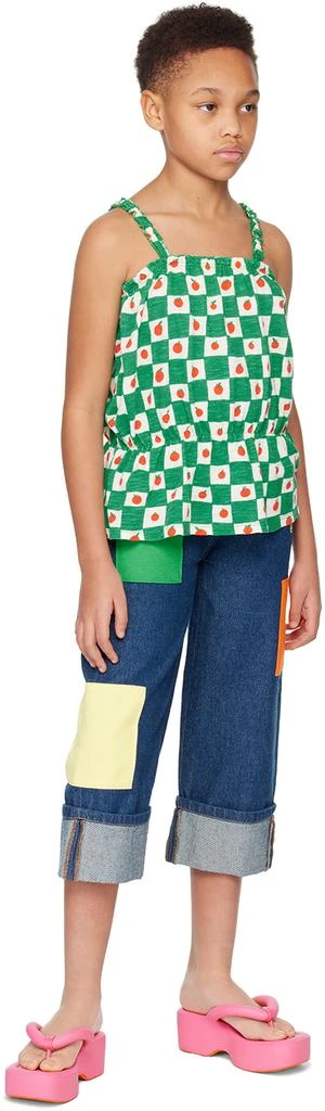 BOBO CHOSES Kids Green 
Off-White Tomato All Over Tank Top 4