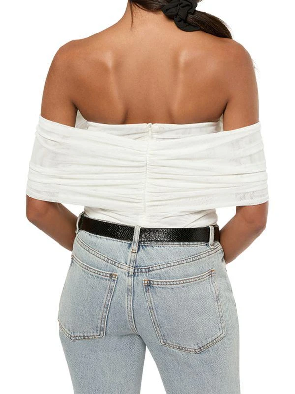 WeWoreWhat Ruched Off-The-Shoulder Bodysuit 3