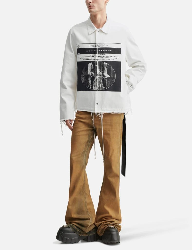 Rick Owens Bolan Bootcut In Orange Wash Stretch Denim 5
