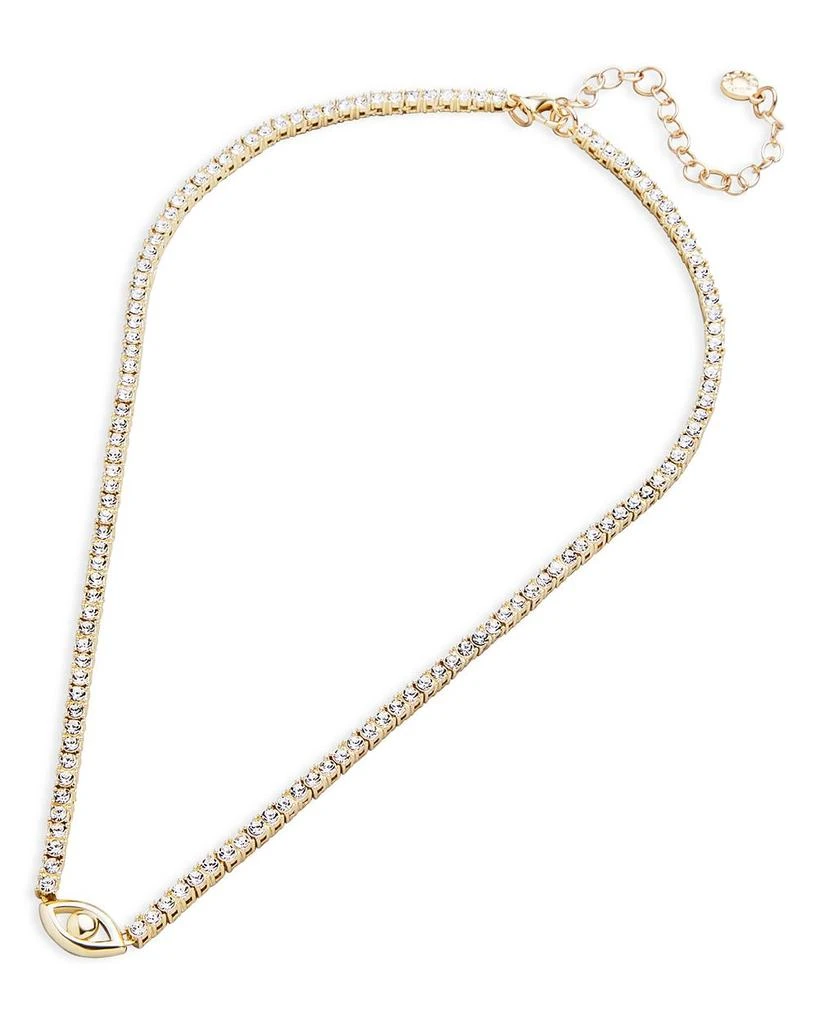 BAUBLEBAR Polished Evil Eye Crystal Tennis Necklace, 17-20" 3